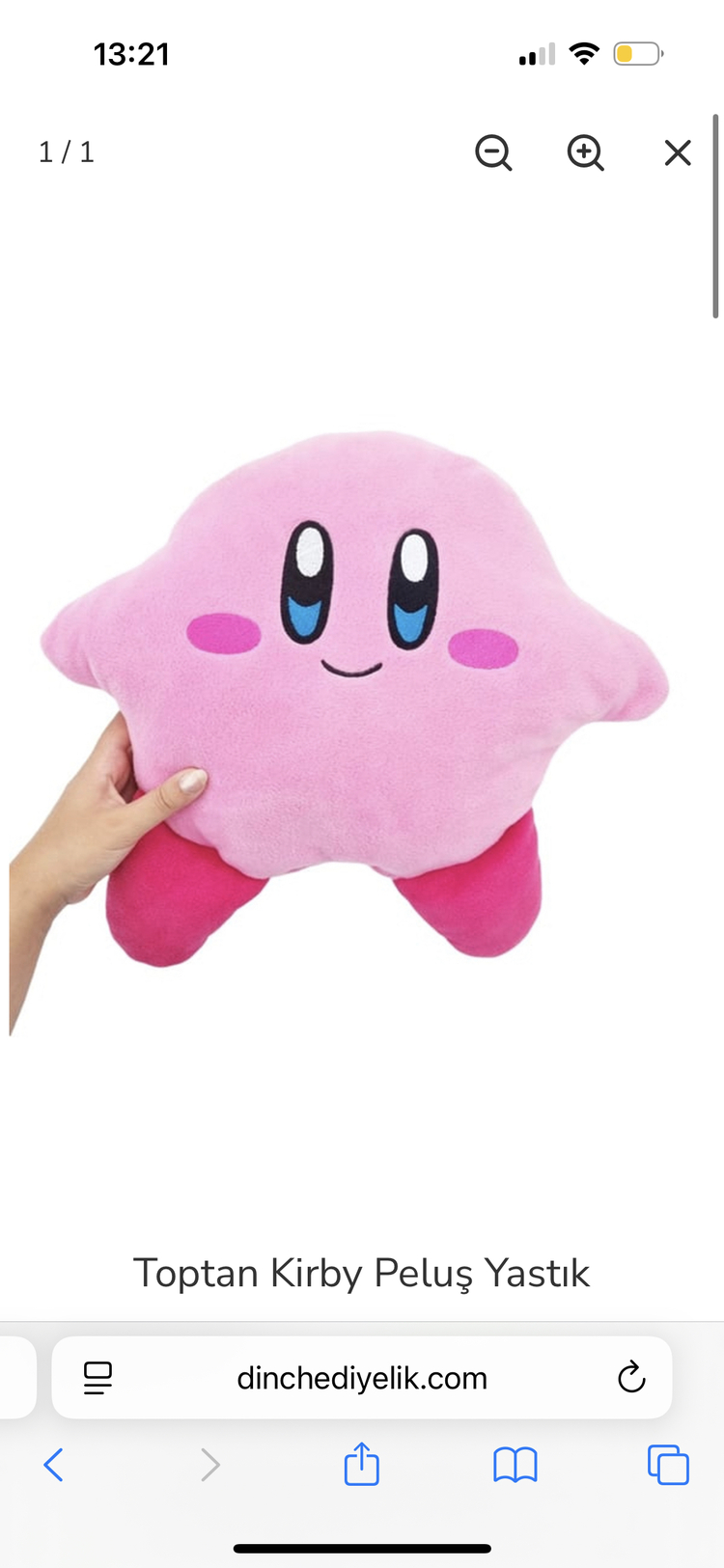 Kirby Yastık | Sevimli Peluş Yastık – Çocuk Odası, Ev Dekoru ve Hediye