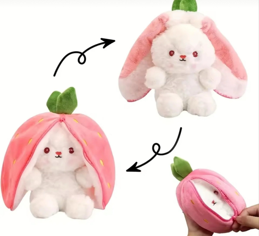 Fermuarlı Çilek Peluş 