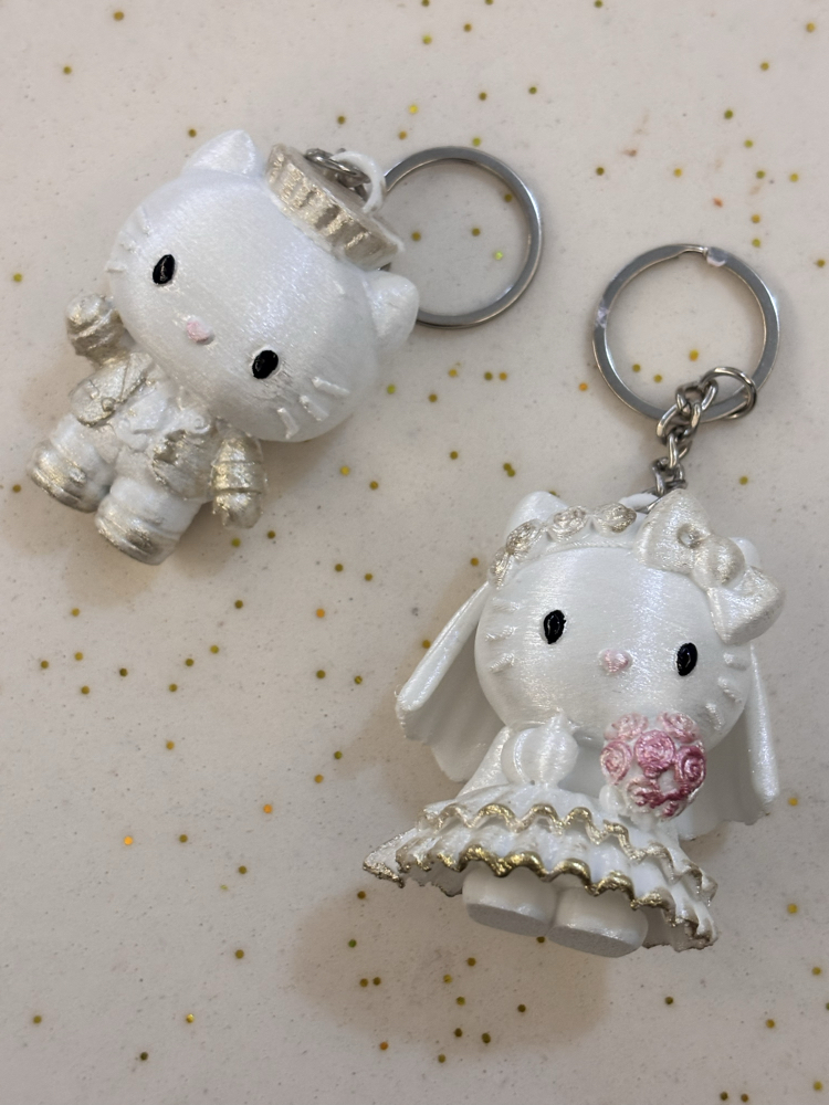 Hello kitty ikili anahtarlık Charm