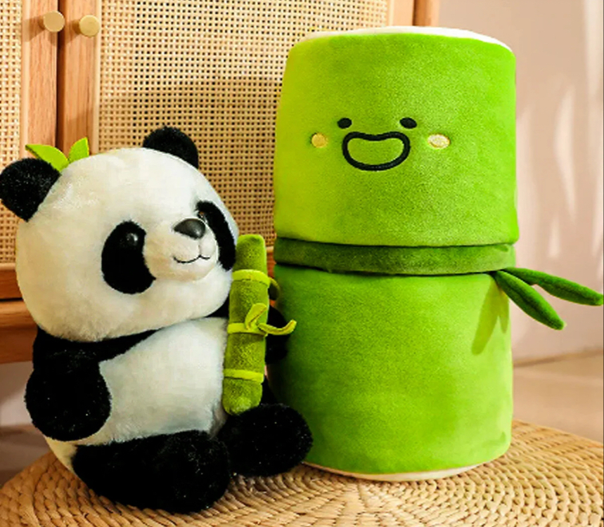 Fermuarlı Panda Peluş