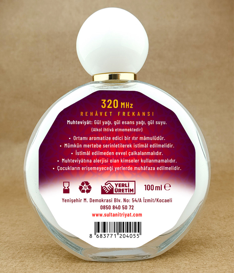 Sultan Râyihân Alkolsüz Gül Itırı 100ML (Parfüm Alternatifi)