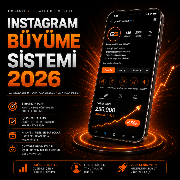 Instagram Büyüme Sistemi 2026 | 30 Günlük Adım Adım Büyüme Planı