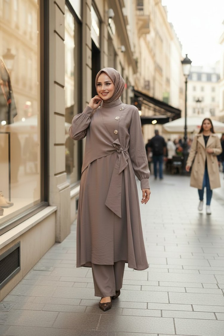 kubra ipek pantalon tunik takimimiz 