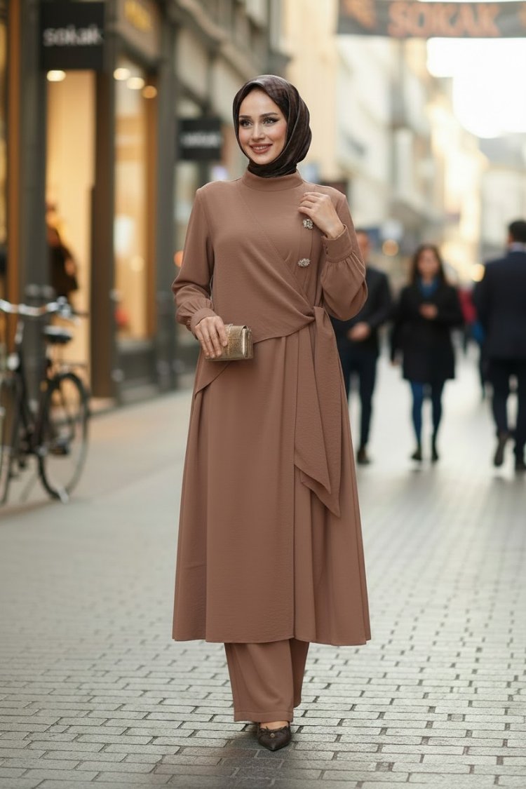 kubra ipek pantalon tunik takimimiz 