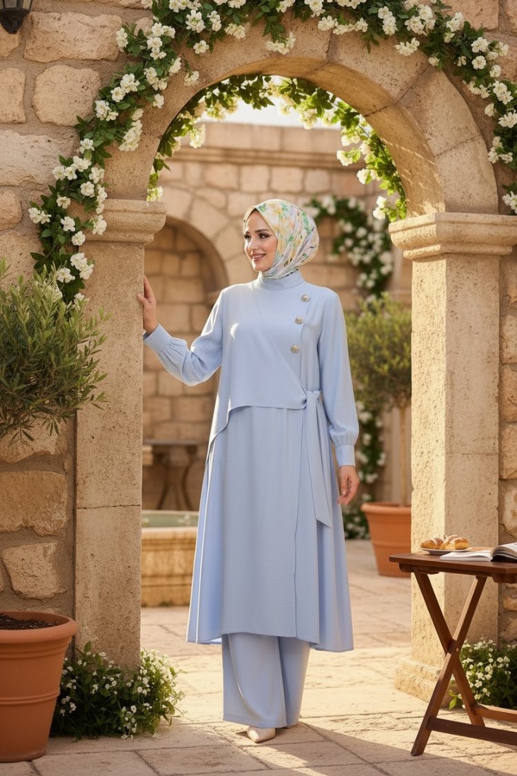 kubra ipek pantalon tunik takimimiz 