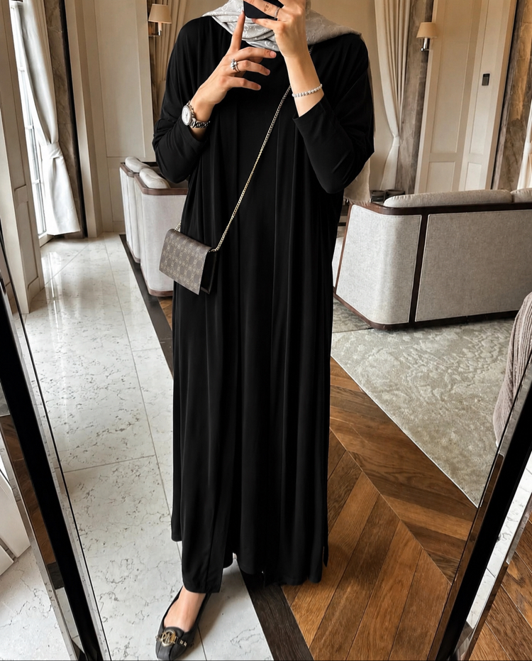 2li Abaya Takım Elbiseli Siyah