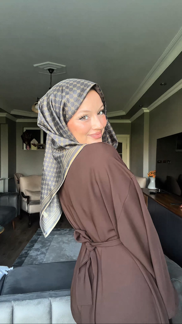 Özel Dikim Acı Kahve Elbise Kemer Hediyeli