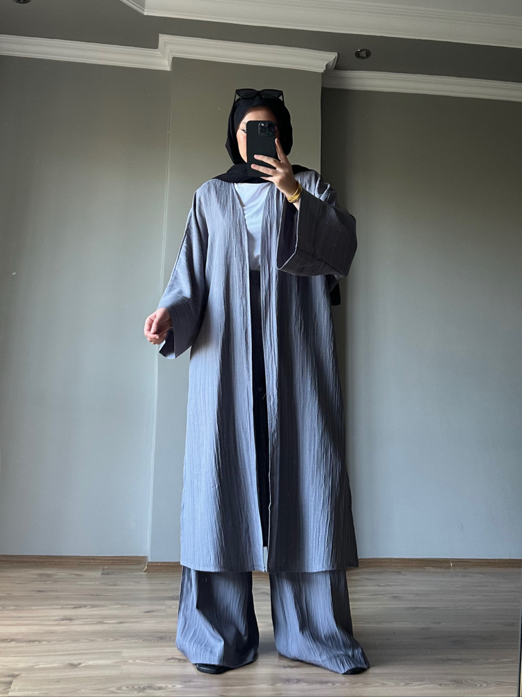Uzun Kimono Takım Antrasit 