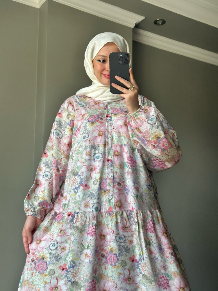 Bahar Çiçekleri Premium Elbise
