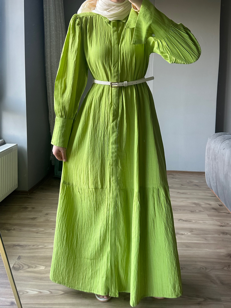 Tiril Elbise Fıstık Yeşil