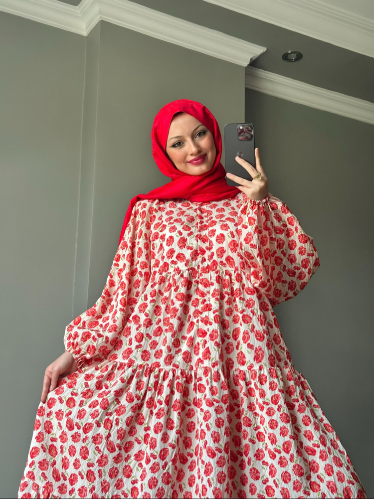 Kiraz Mevsimi Premium Elbise