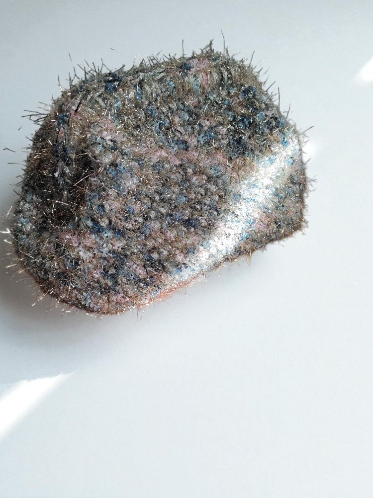 Sparkly Winter Knit Clutch