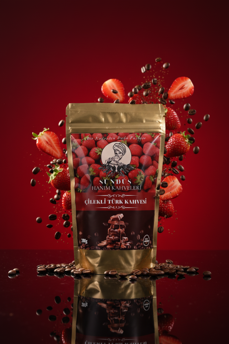 ÇİLEKLİ TÜRK KAHVESİ 200 G