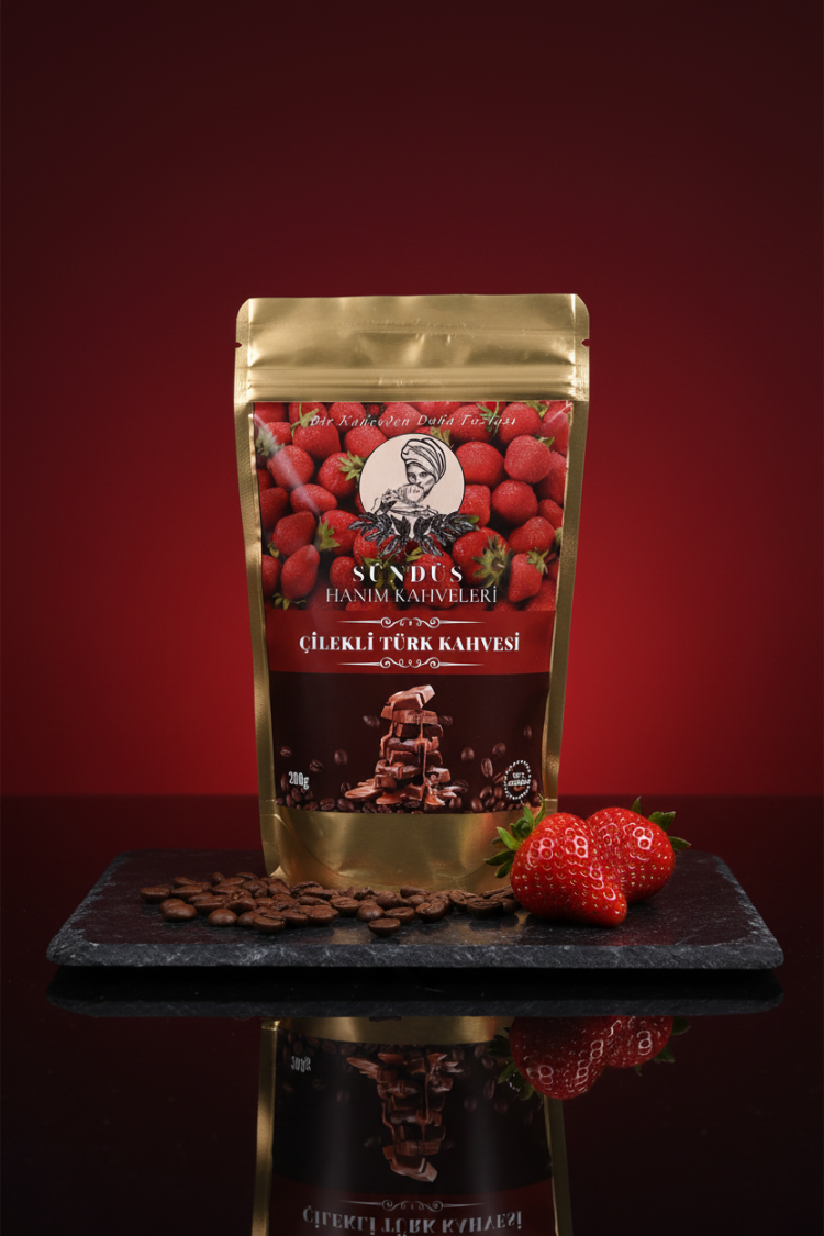 ÇİLEKLİ TÜRK KAHVESİ 200 G
