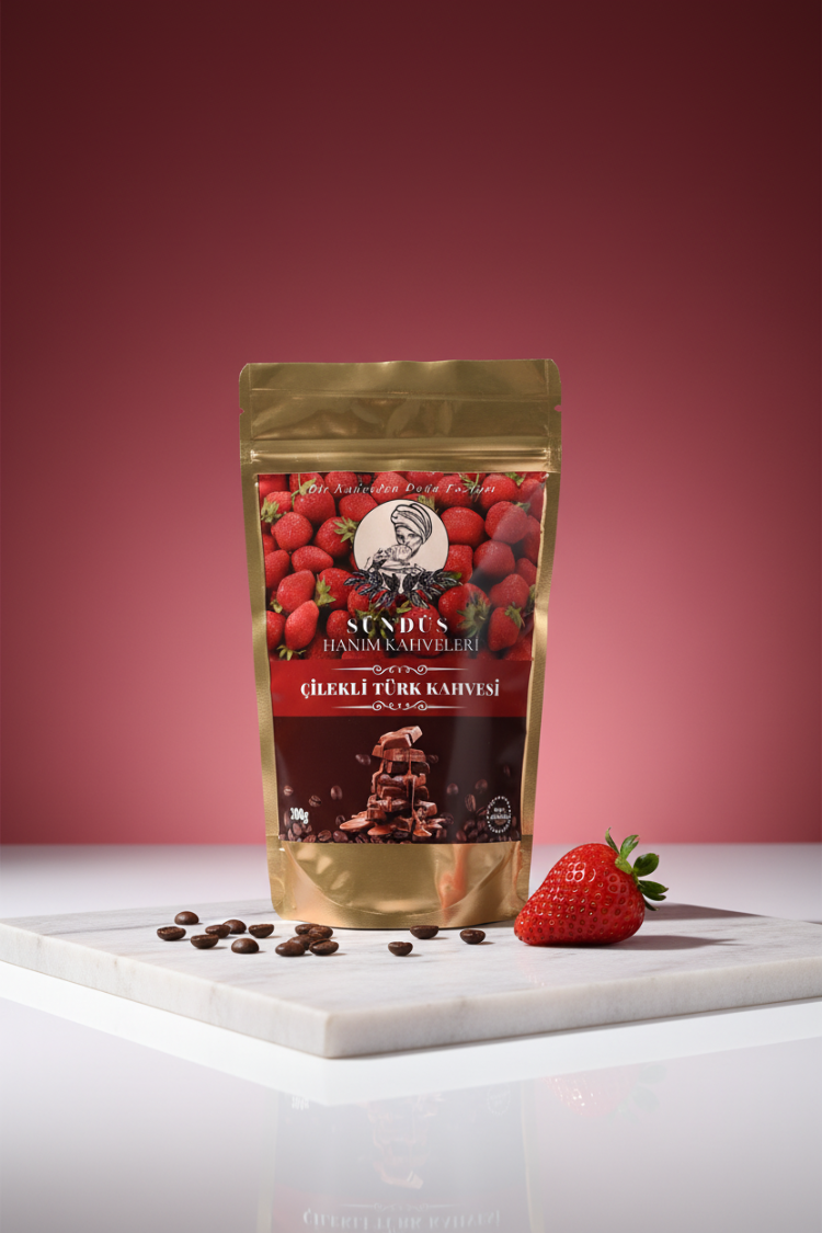 ÇİLEKLİ TÜRK KAHVESİ 200 G