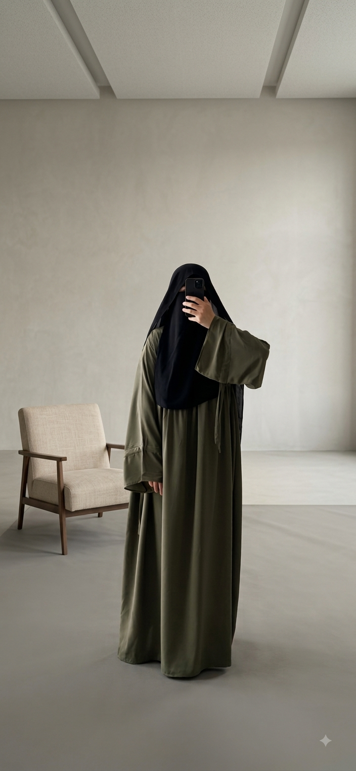 Ahu model abaya haki