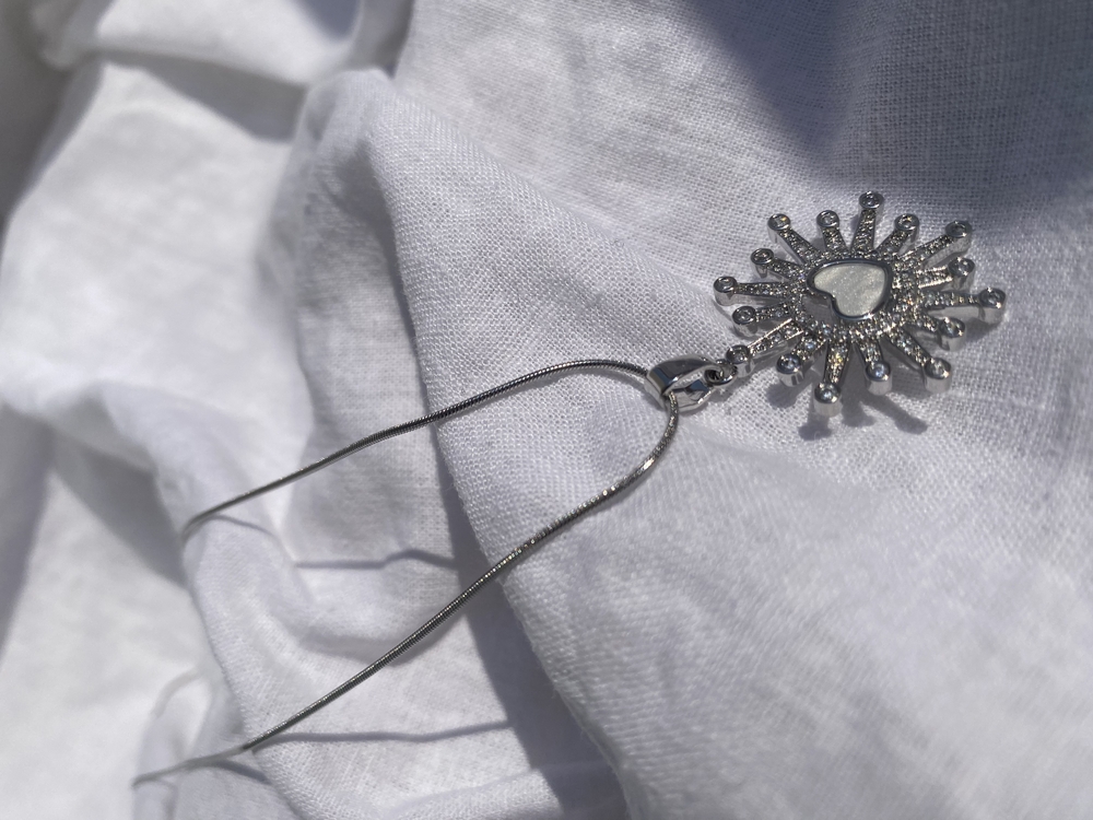 Silver kalp kolye