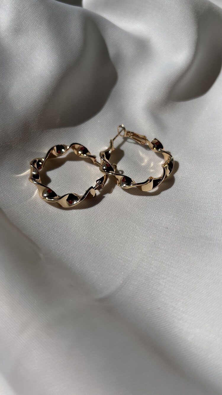 Sarmal gold küpe