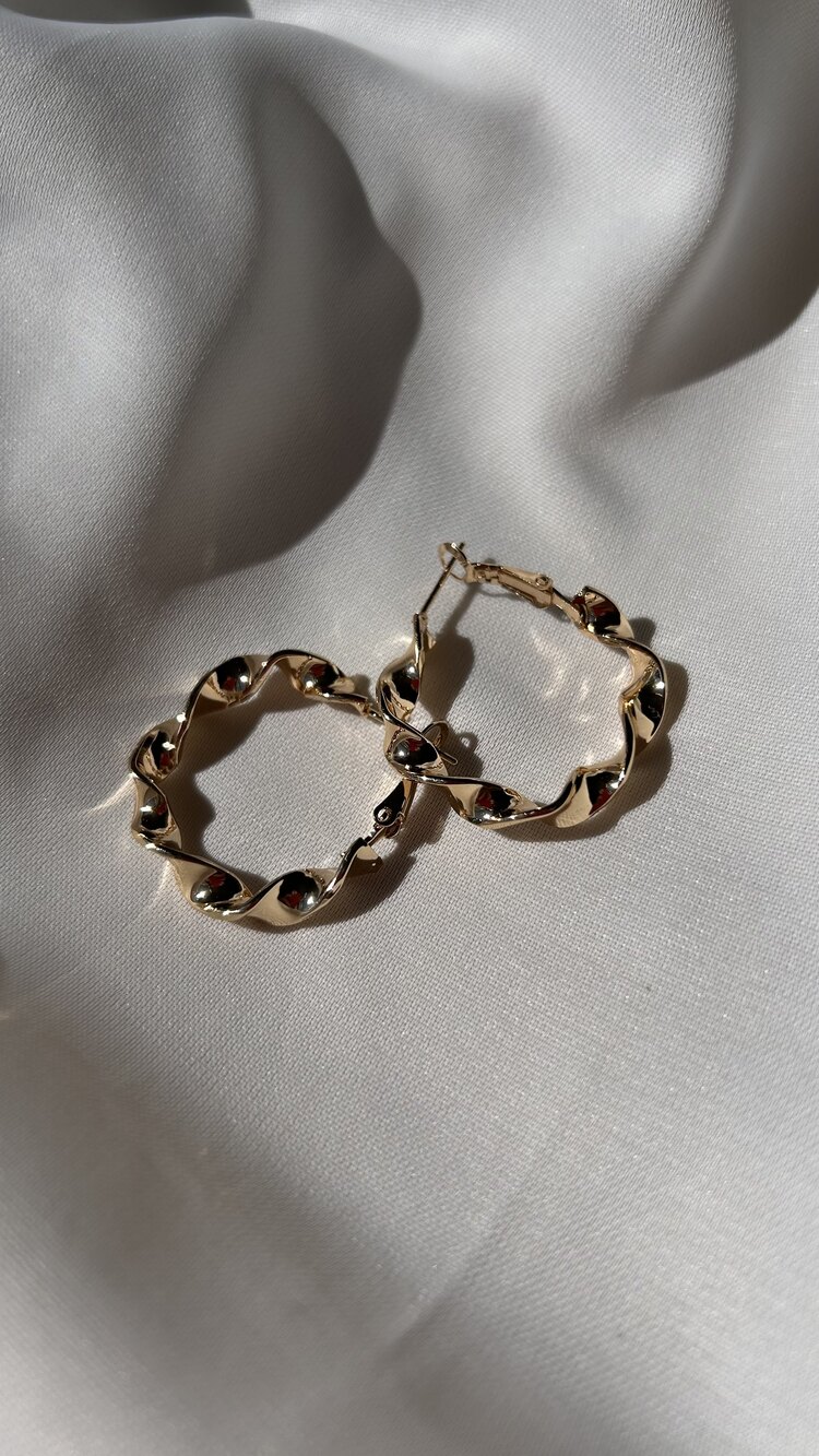 Sarmal gold küpe