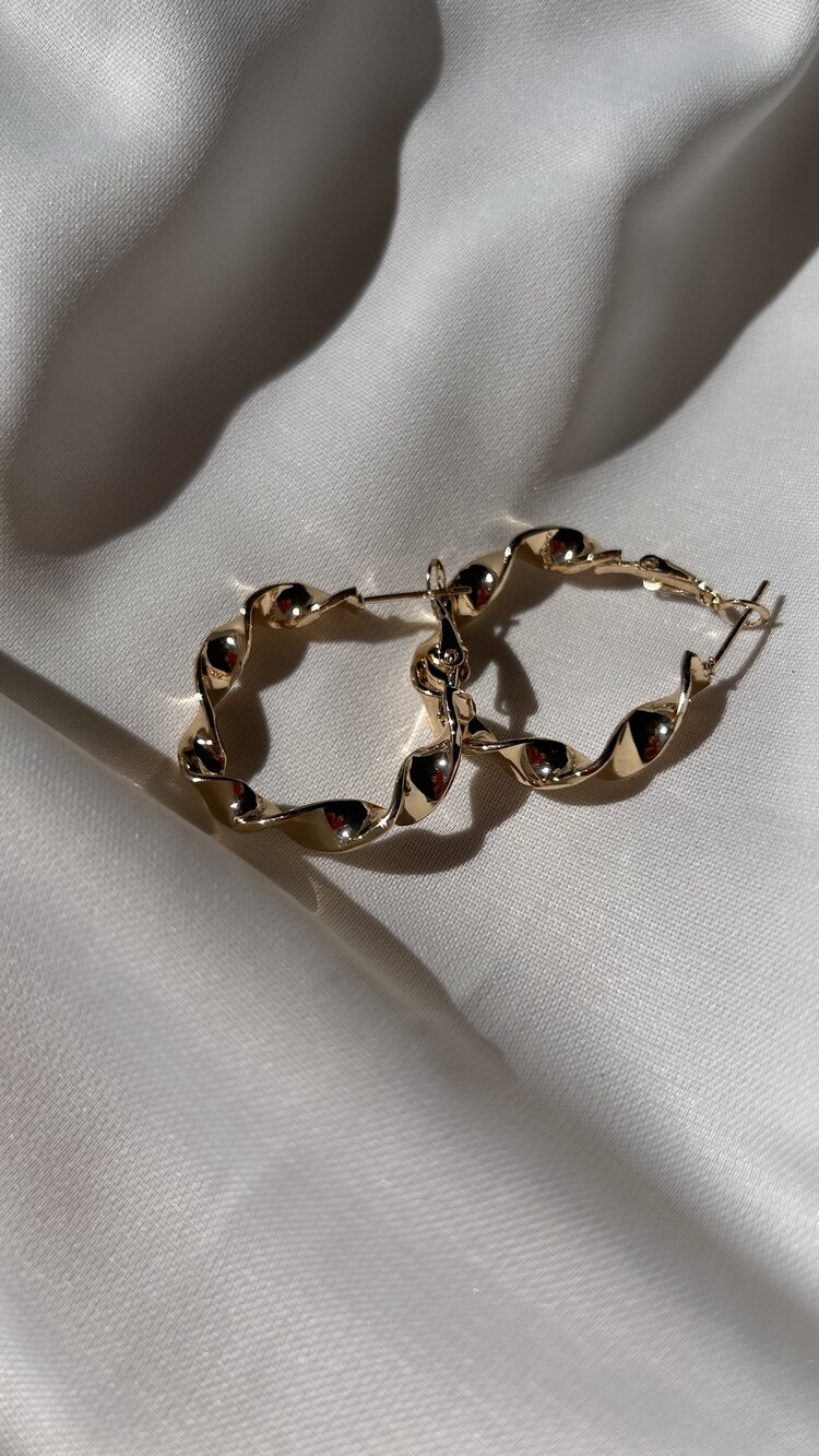 Sarmal gold küpe