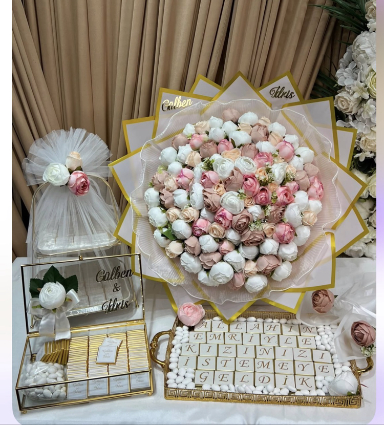 Çiçek çikolata set 