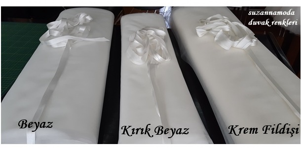 Beyaz 2mt 20cm Boy Taraklı 1.50cm Eni Saten Biyeli Çift Kat Hayal Tül Duvak Suzanna Moda