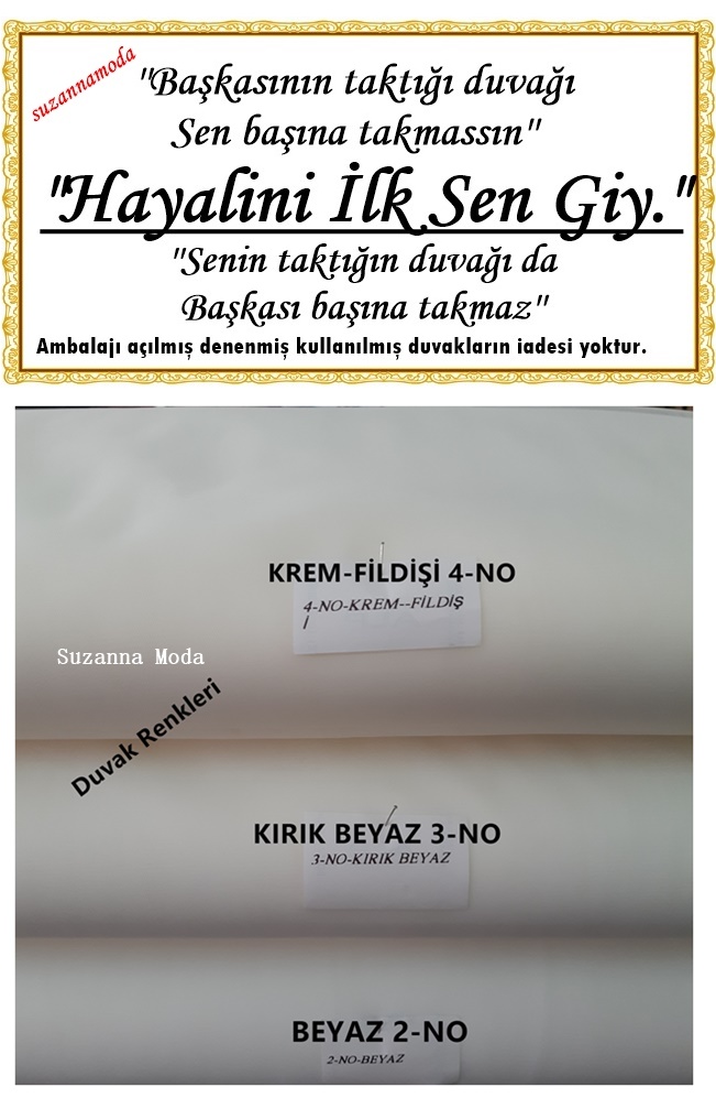 Asimetrik Dalgalı 4 Kat Saten Biyeli 1.50 mt Boy-En Krem Fildişi Duvak