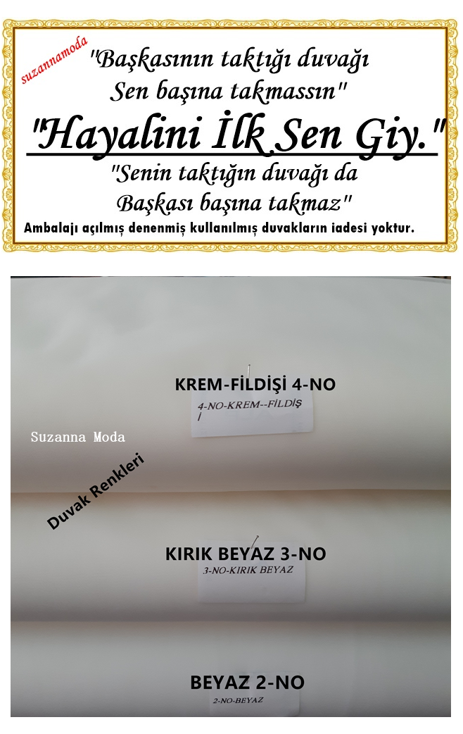 50_cm Boy 3_mt Eni Tek Kat Uçları Şerit Bukleli Dalgalı Taraklı Hayal Tül Gelin Duvağı