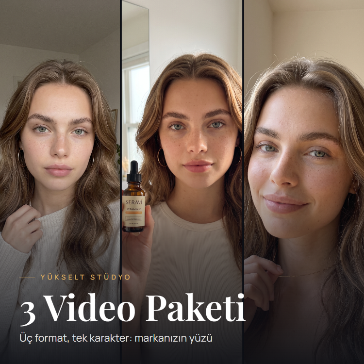 AI Reklam Video Paketi — 3 Video, Markanıza Özel AI Sözcü