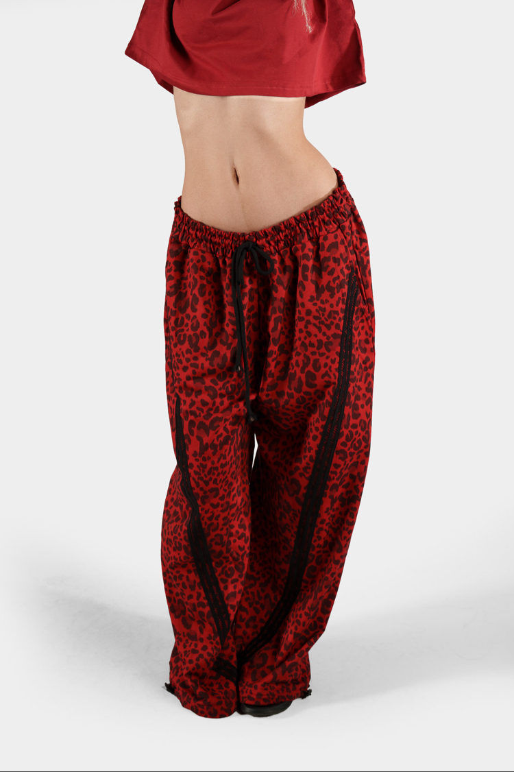 Wine Leopard Sweatpants