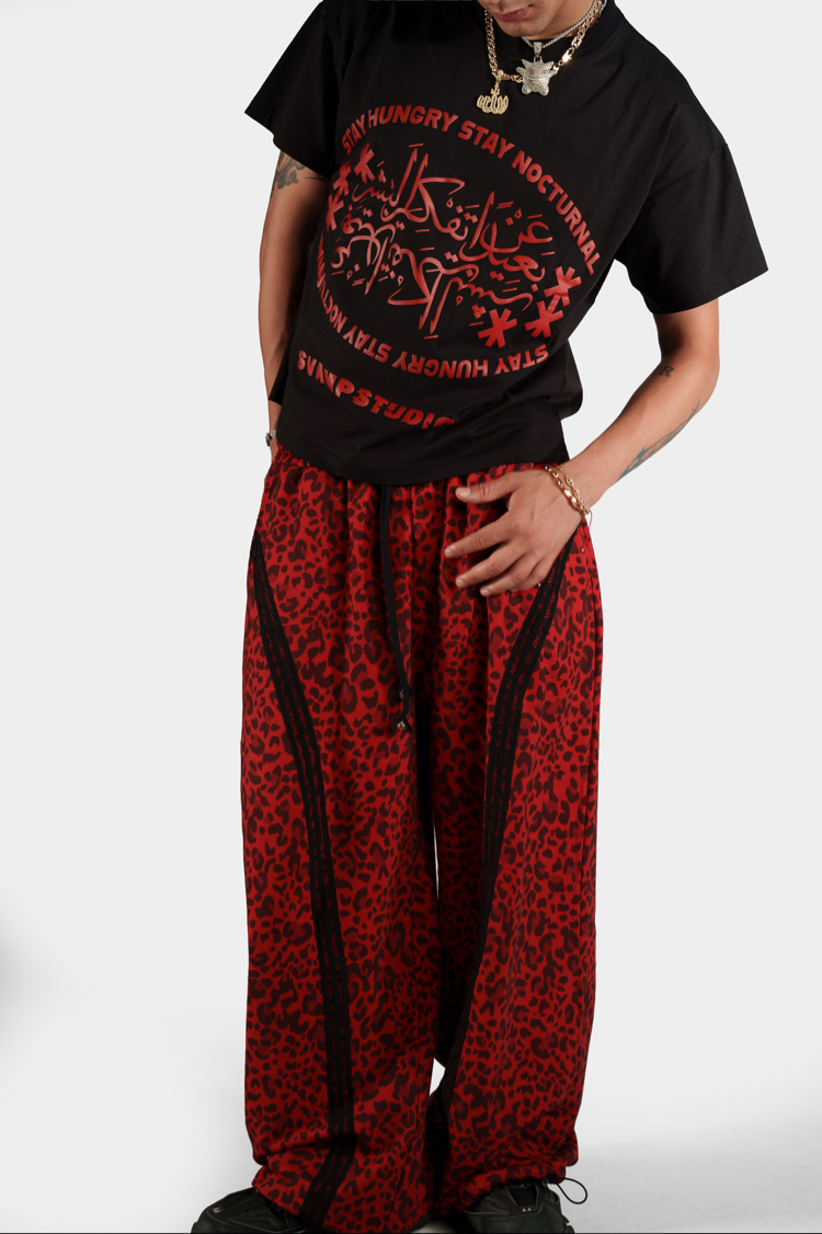 Wine Leopard Sweatpants
