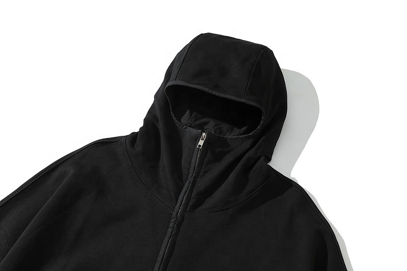 Oversize Fermuarlı Siyah Ninja Unisex Hırka