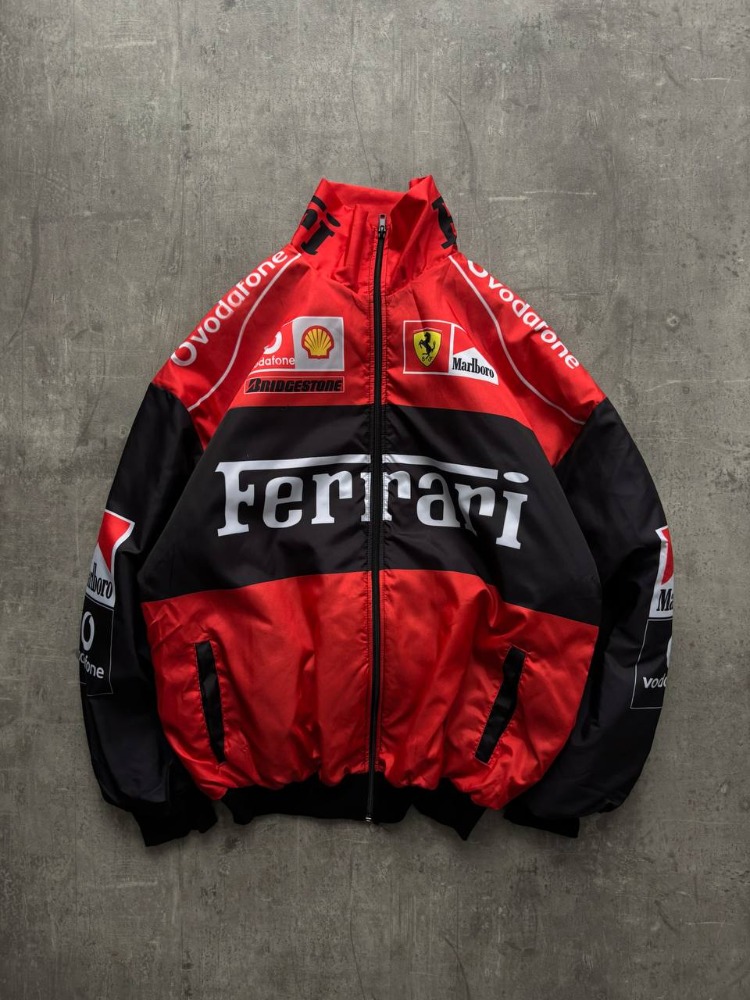 BOMBER VINTAGE KIRMIZI F1 CEKET