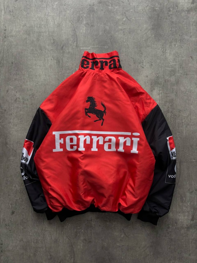 BOMBER VINTAGE KIRMIZI F1 CEKET