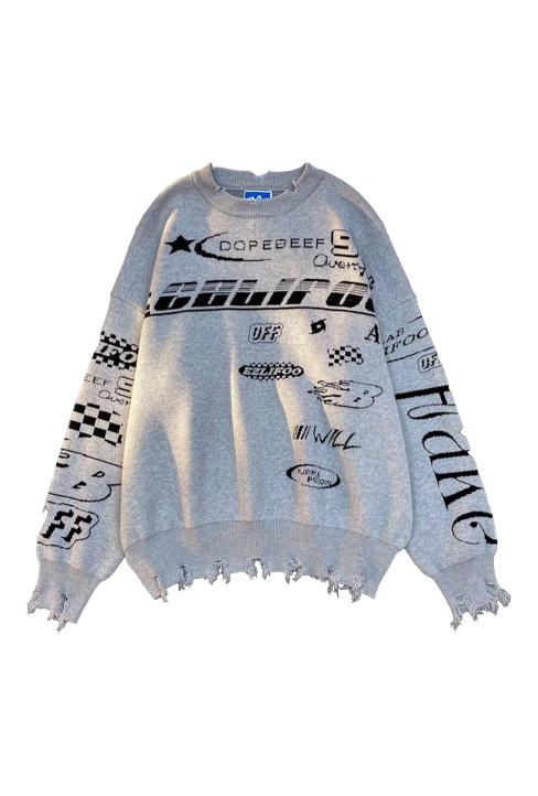 Race Flag Unisex Oversize Ecru Kazak