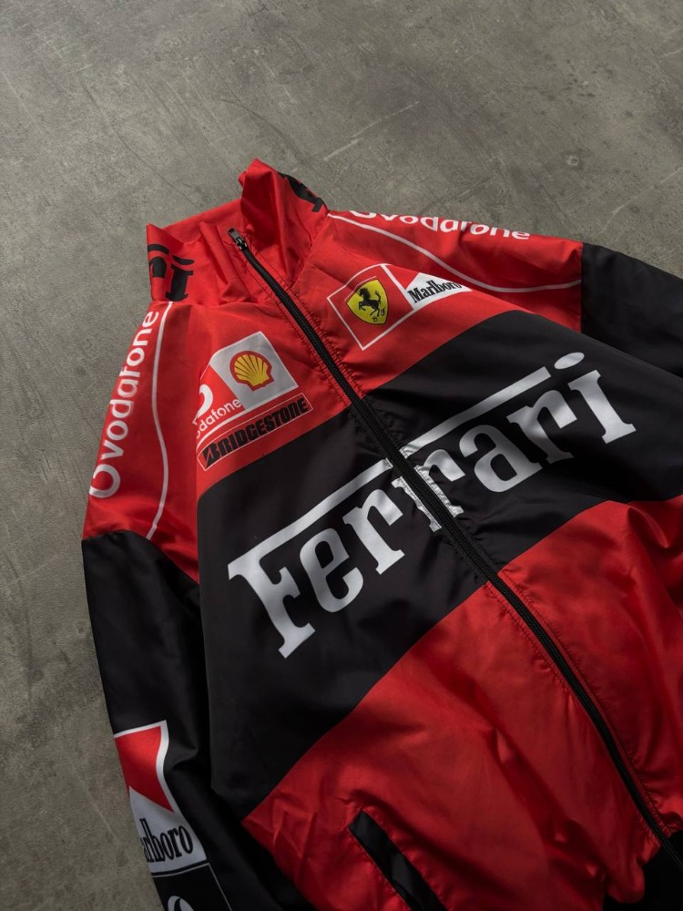 BOMBER VINTAGE KIRMIZI F1 CEKET