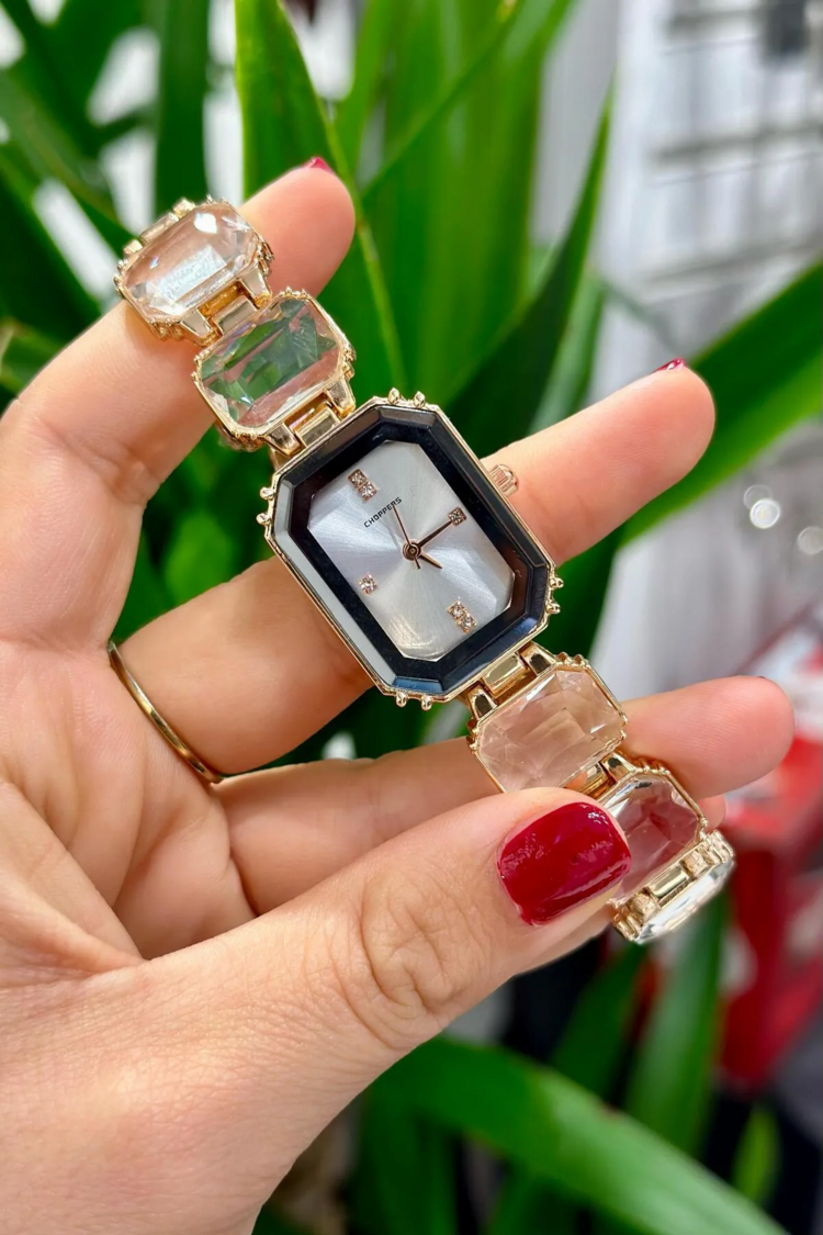 Swalora Crystal Garden Turuncu Saat