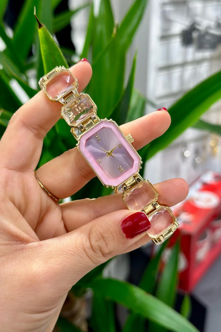 Swalora Crystal Garden Pembe Saat