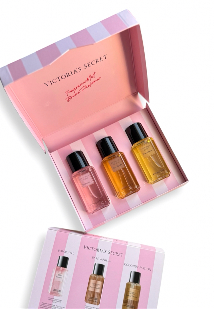 VS İthal Mini Vücut Spreyi Hediye Seti / Coconut Passion-Bombshell -Bare Vanilla