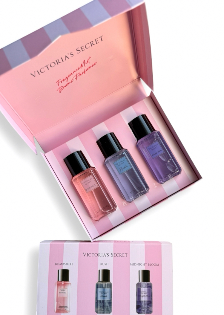 VS İthal Mini Vücut Spreyi Hediye Seti / Midnight bloom-Bombshell -Rush