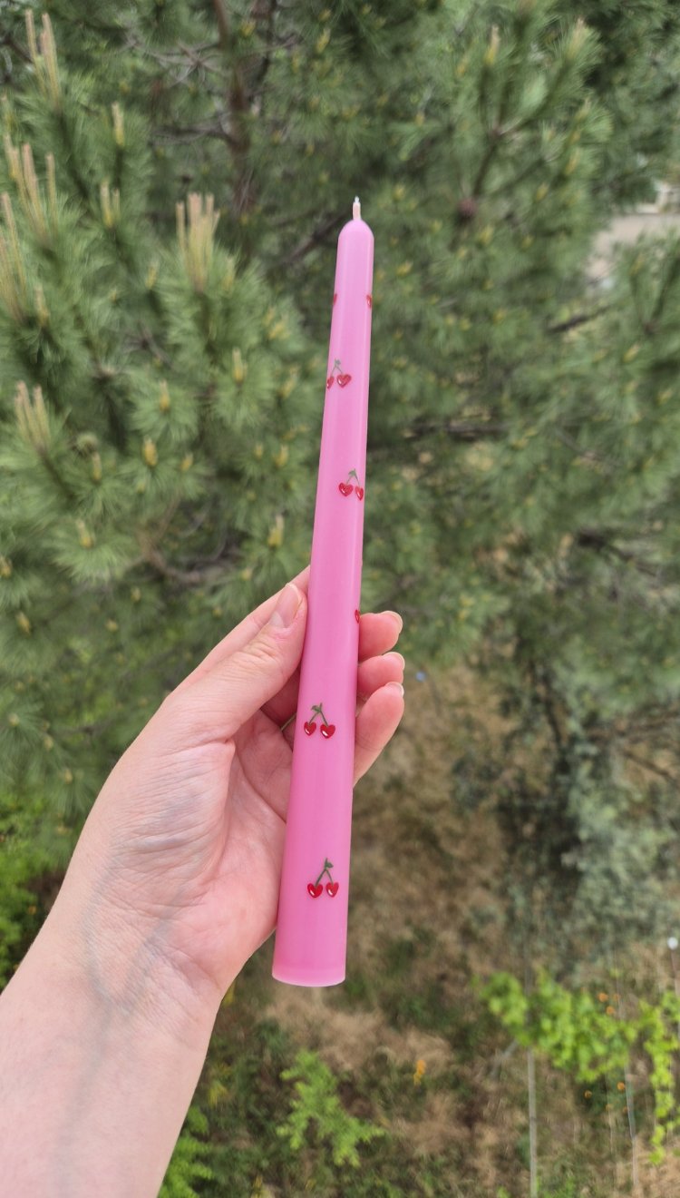 Cherry şamdan mum