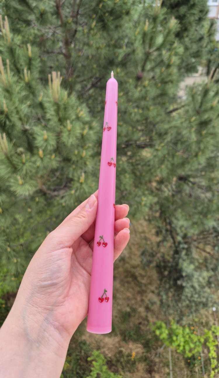 Cherry şamdan mum