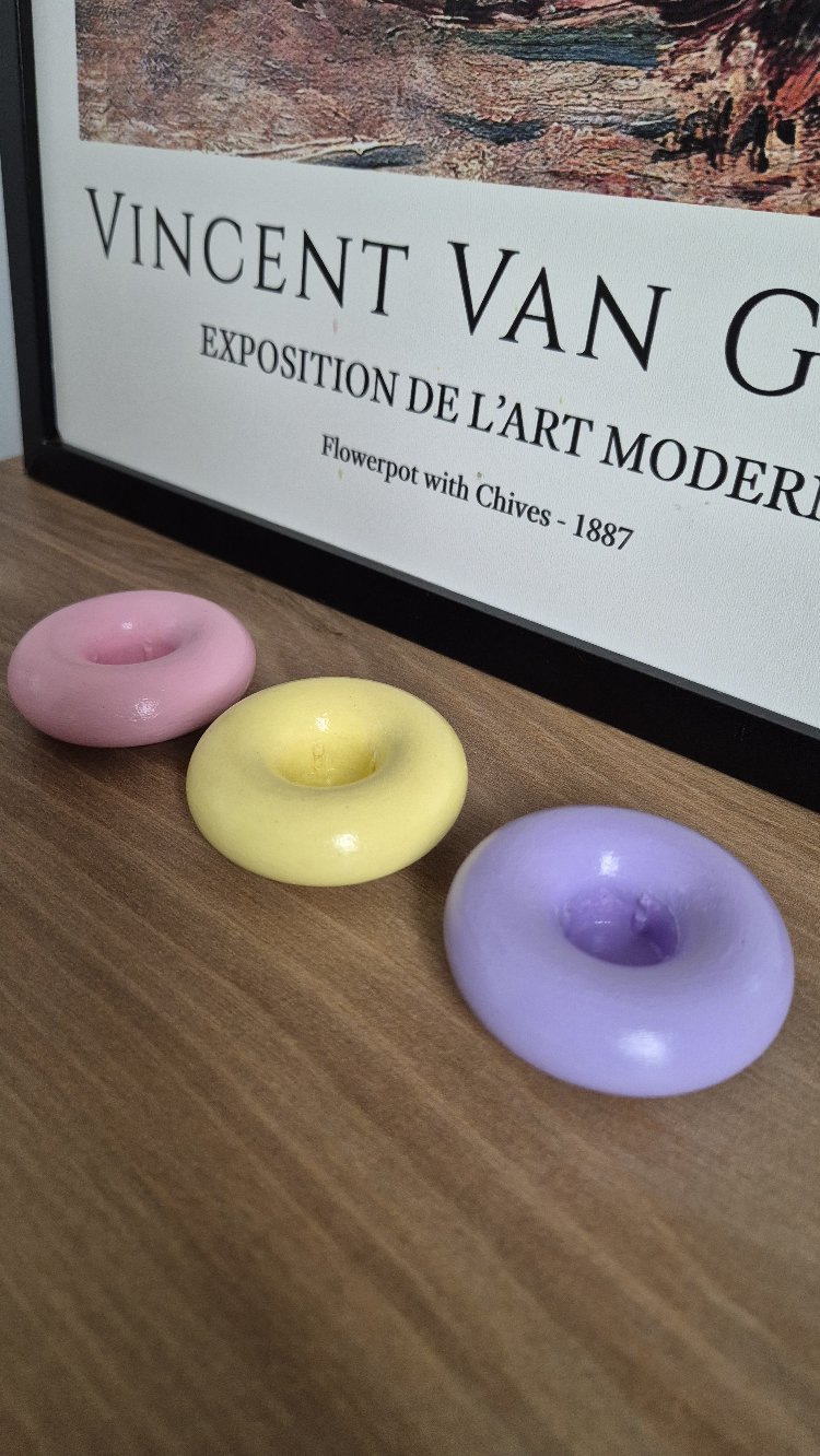 Donut şamdan mumluk