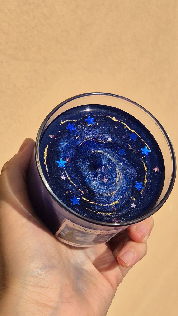 Van Gogh yıldızlı gece mum