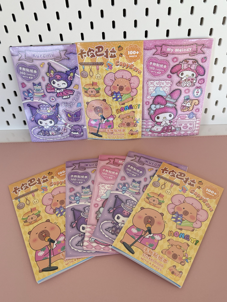 Kuromi/Capy Bara / My Melody 100 lü sticker