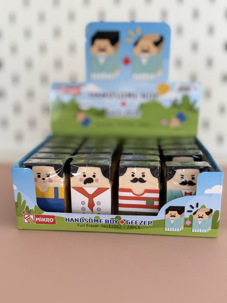 3D kelleşen silgi 2 adet
