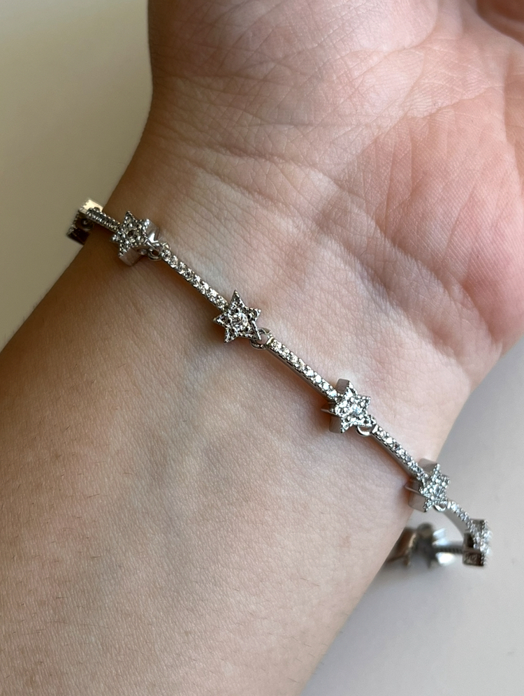 çelik gökyüzündeki yıldız pandora model bileklik