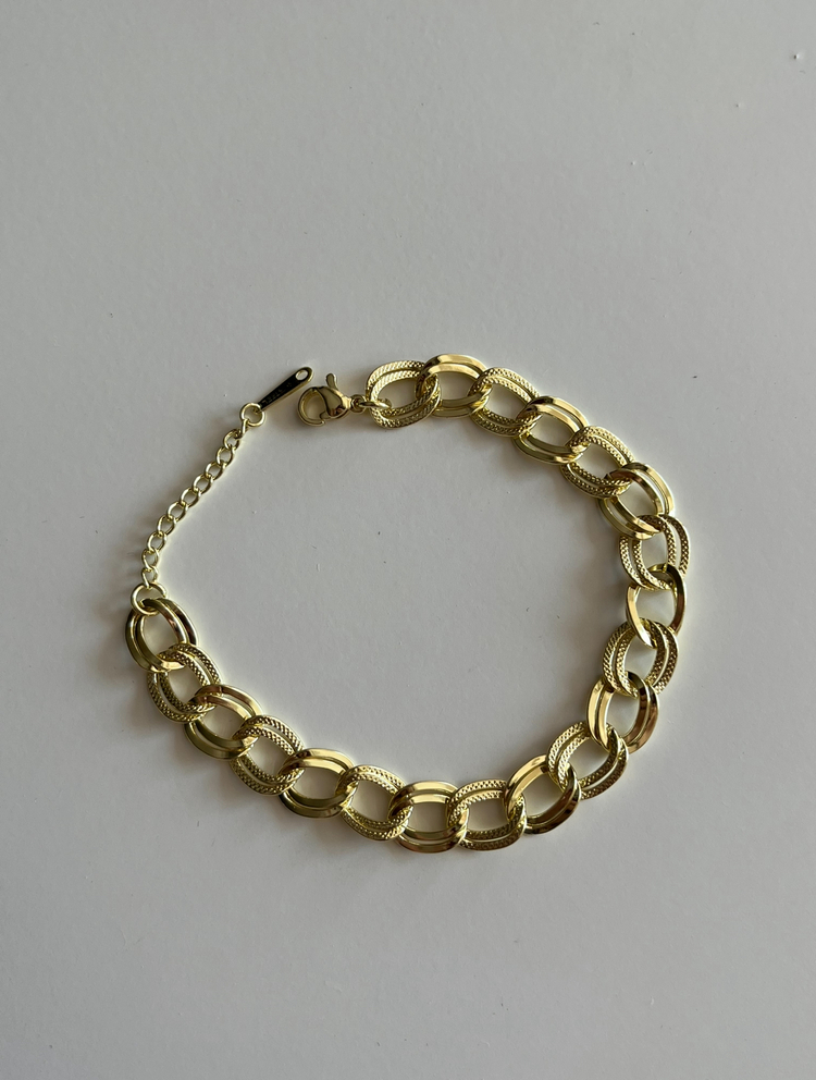 çelik halka model gold bileklik