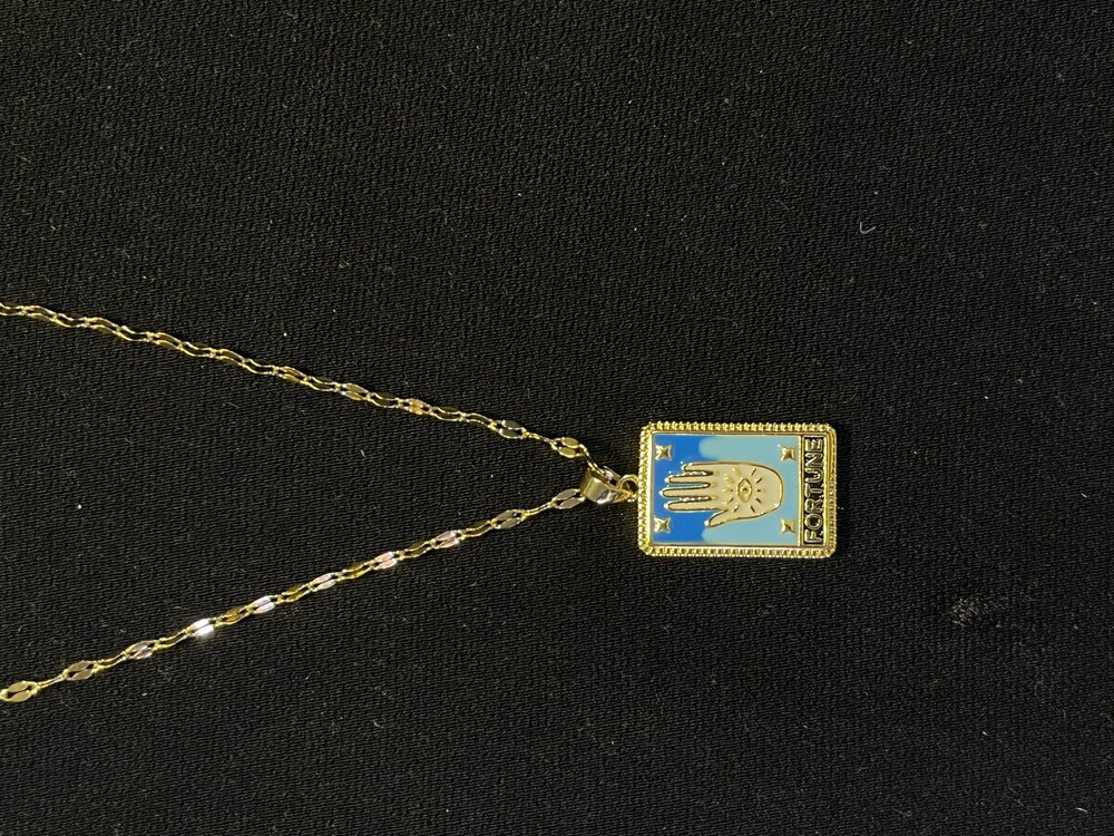 çelik tarot gold kolye
