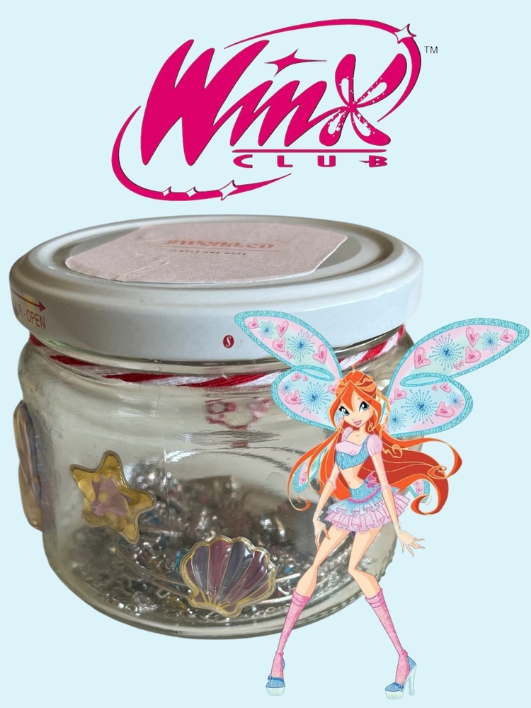 winx bloom tarzı sürpriz takı kavanozu